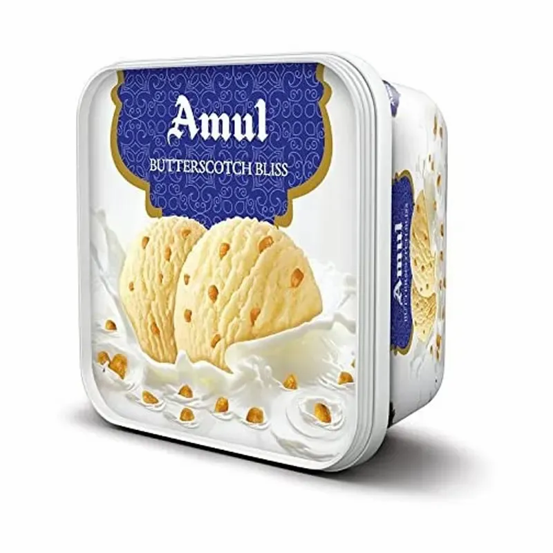 Amul Real Milk Real Ice Cream Butter Scotch Bliss, 2 L