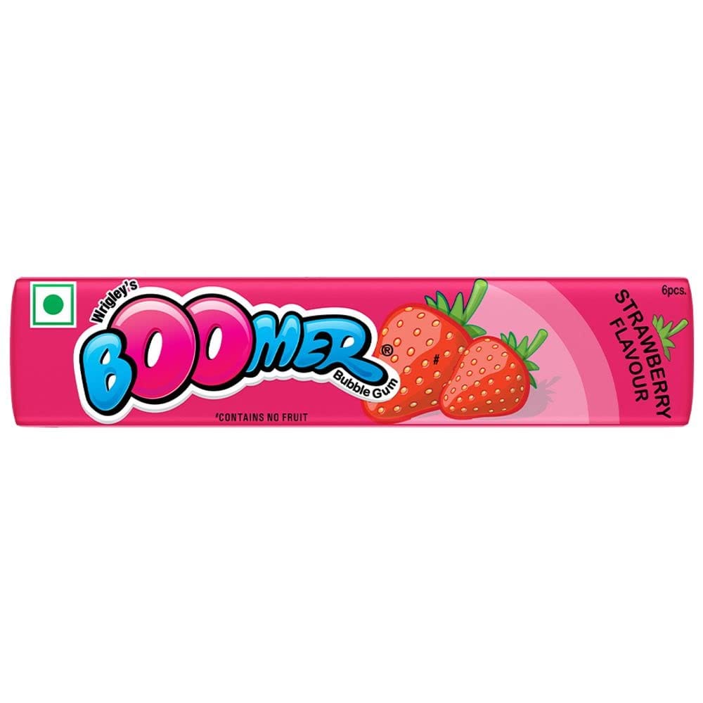 Wrigley'S Chewing Gum - Bommer Strawberry, 18.6G Pack