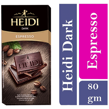 Heidi Dark Chocolate - Espresso, 80 G