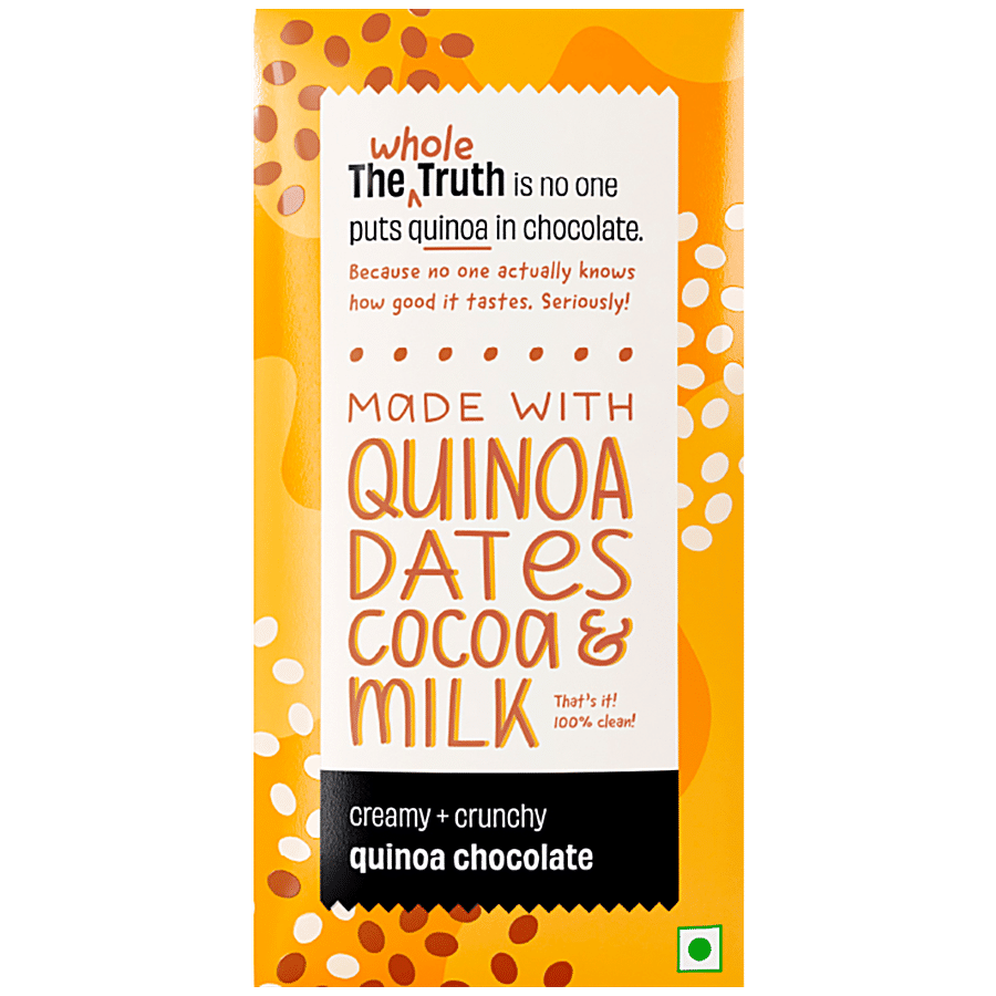 The Whole Truth Creamy & Crunchy Quinoa Chocolate - Sweetened With Dates, 50 G