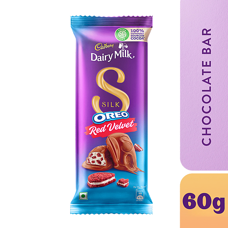 Cadbury Dairy Milk Silk Dairy Milk Silk Oreo Red Velvet, 60 G