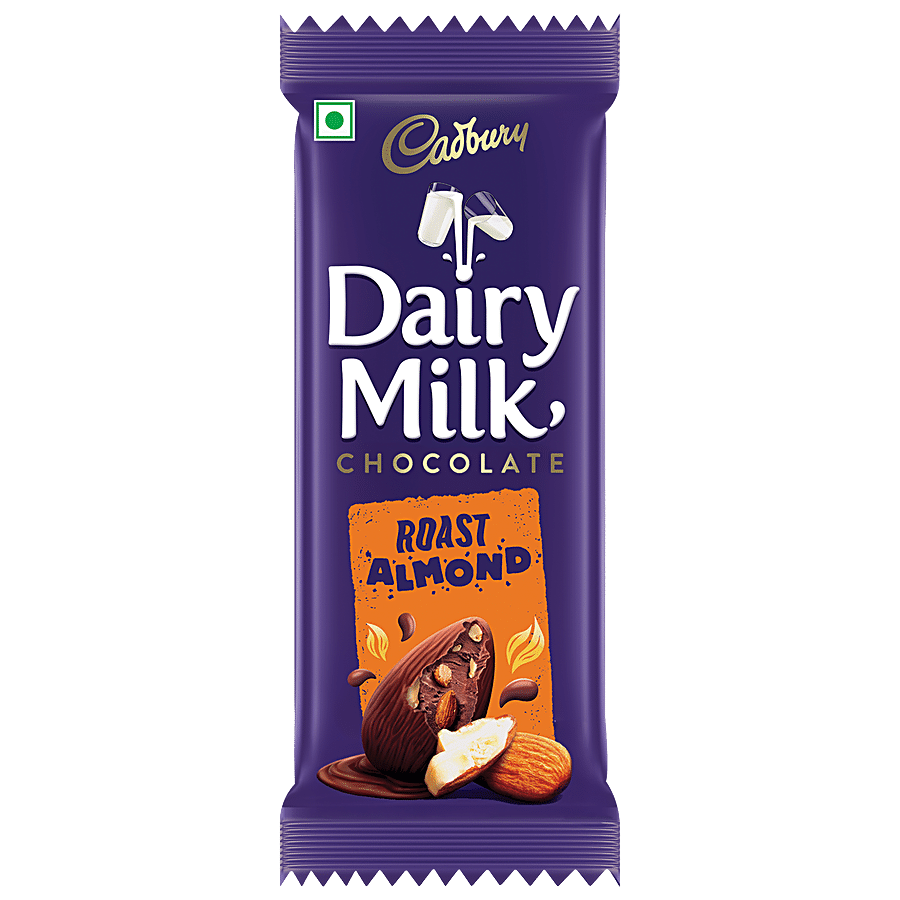 Cadbury Dairy Milk Roast Almond Chocolate Bar, 80 G