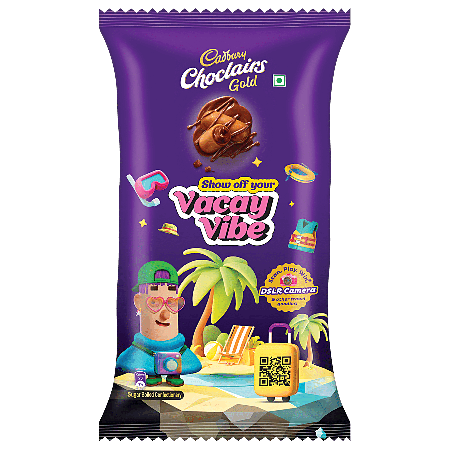 Cadbury Choclairs Gold Candy, 520 G (100 Candies)