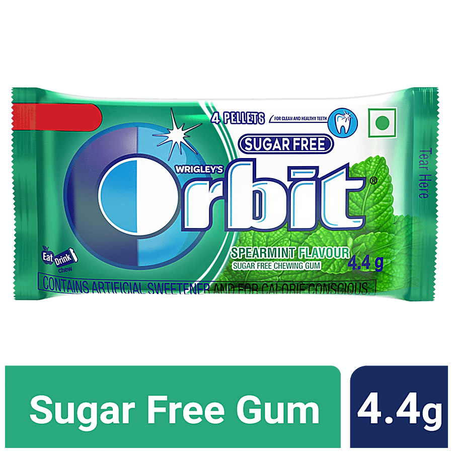 Orbit Sugar Free Chewing Gum - Spearmint, 4.4 G Sleeve