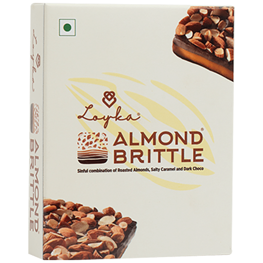 Loyka Almond Brittle - Roasted Almonds, Salty Caramel & Dark Choco, 17 G