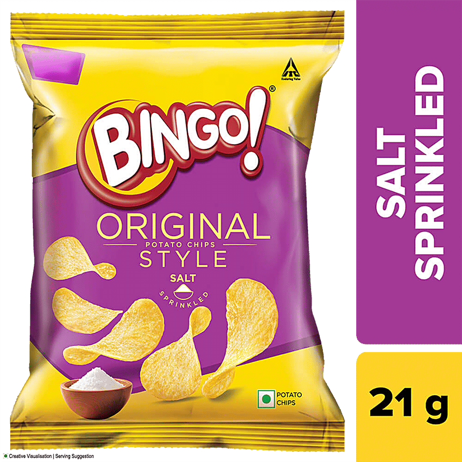 Bingo Original Style Potato Chips, 21 G
