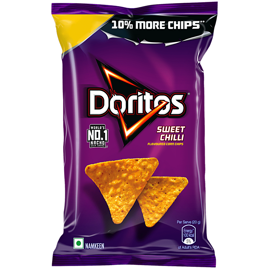 Doritos Nacho Chips - Sweet Chilli Flavour, 3x66 g Multipack