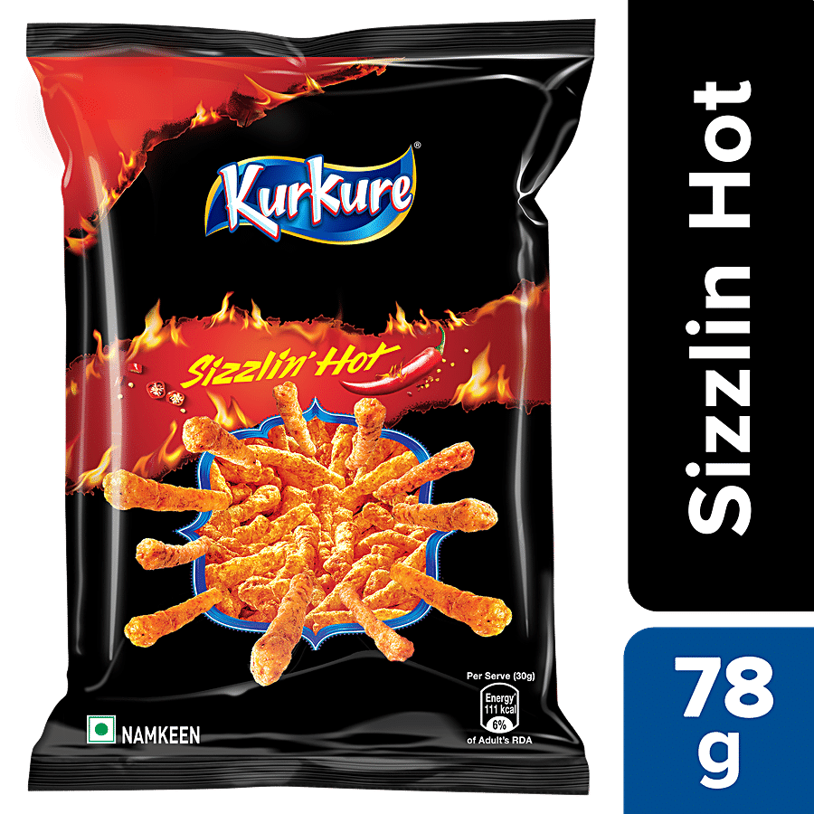 Kurkure Sizzlin' Hot Namkeen, 78 g
