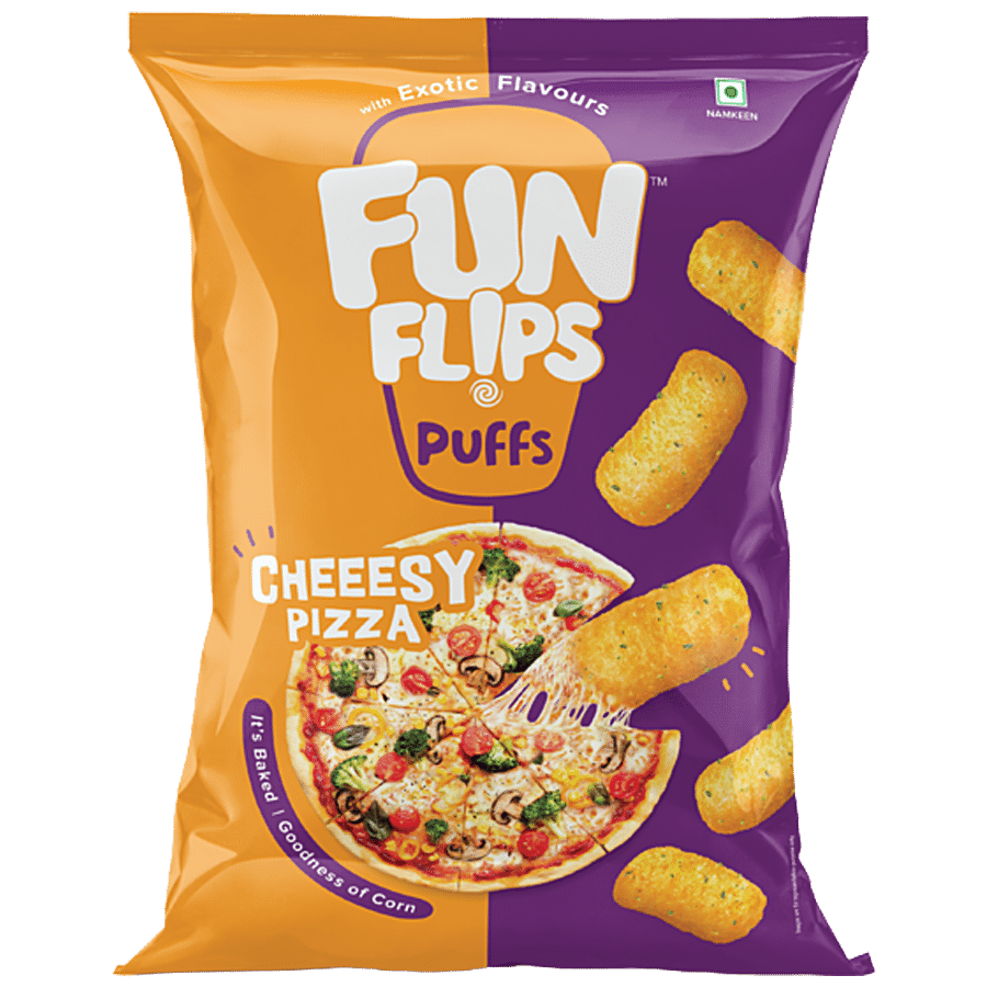 Fun Flips Puffs - Cheeesy Pizza, Baked, 65 g