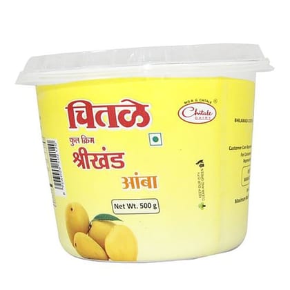 Chitale Dairy Full Cream Shrikhand - Amba, 500 G Cup