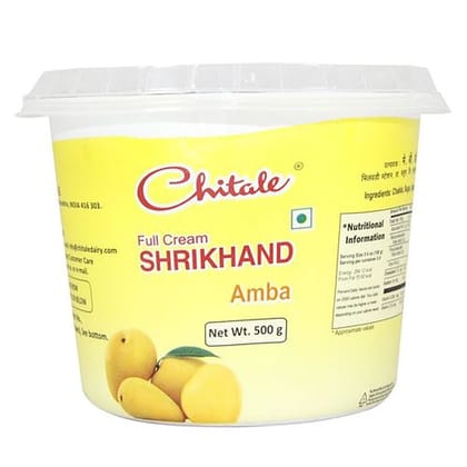 Chitale Dairy Full Cream Shrikhand - Amba, 500 G Cup Chitale Dairy Full Cream Shrikhand - Amba, 500 G Cup