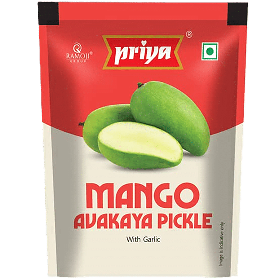 Priya Pickle - Mango Avakya With Garlic, 35 G Pouch