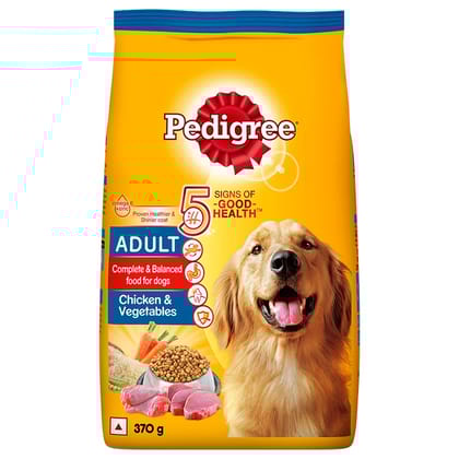 Pedigree Adult Dry Dog Food, Chicken & Vegetable, 370 G Pack