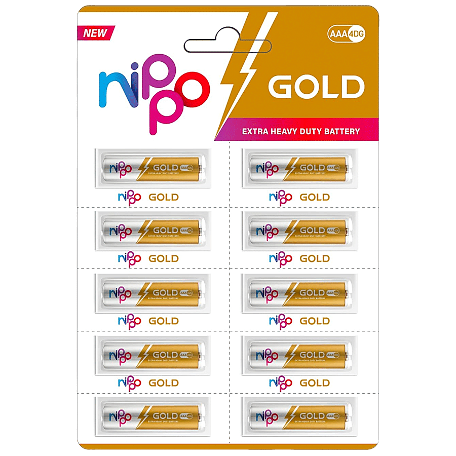 Nippo Battery Aaa Gold 15V 4Dg, 10 Pcs