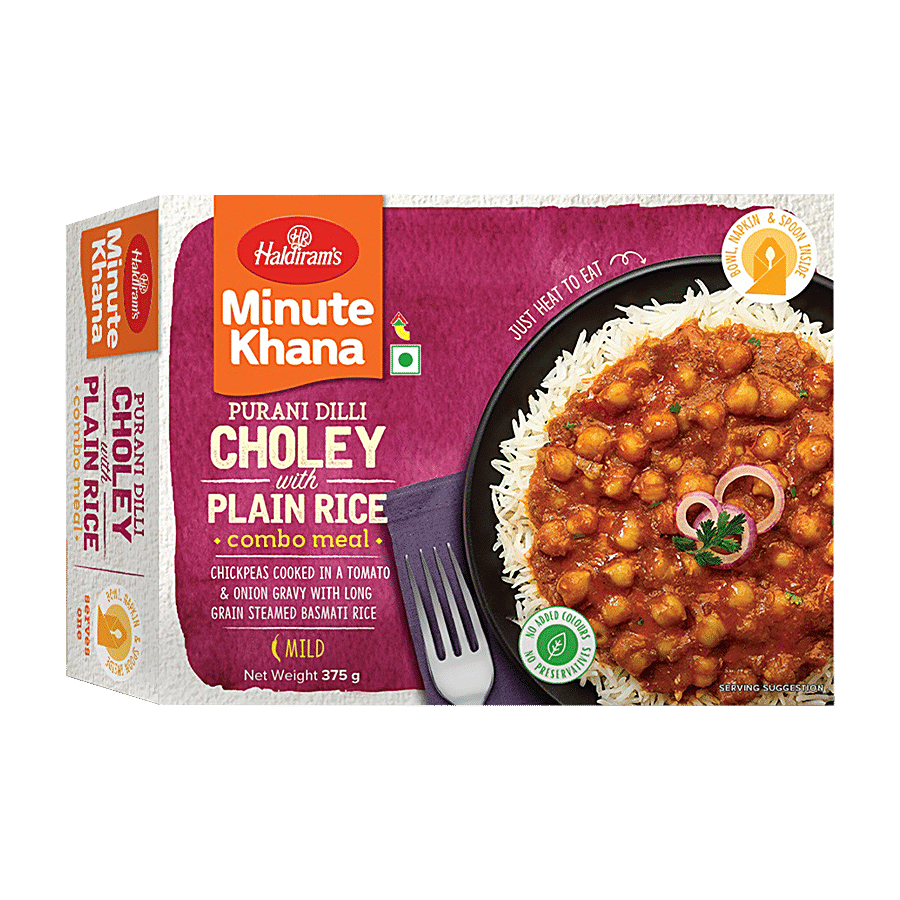 Haldiram's Ready To Eat - Choley With Rice, 375 g Carton