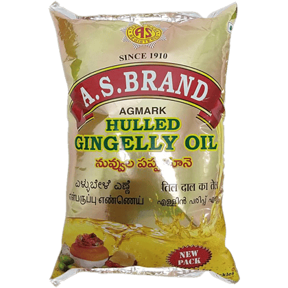 As Brand Hulled Gingelly Oil, 1 L Pouch
