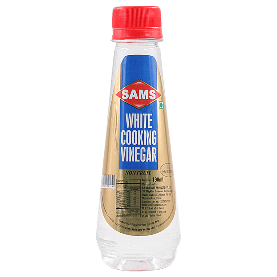 Sams White Cooking Vinegar, 190 Ml Plastic Bottle
