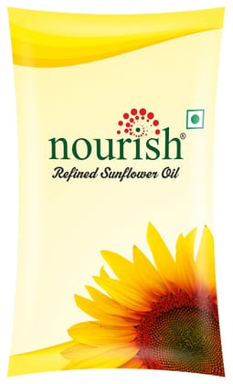 Nourish Refined Sunflower Oil 1L Pouch
