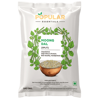 Popular Essentials Moong Dal - Split, 500 g