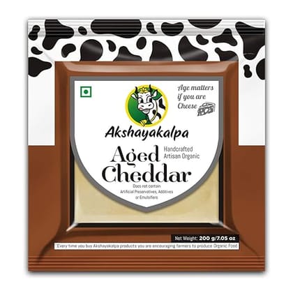 Akshayakalpa - Handcrafted Artisan Organic Aged Cheddar 200G