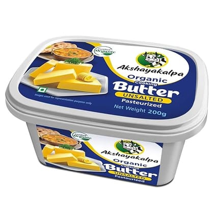 Akshayakalpa-Organic Cooking Butter Un-Salted 200 Gm-Tub