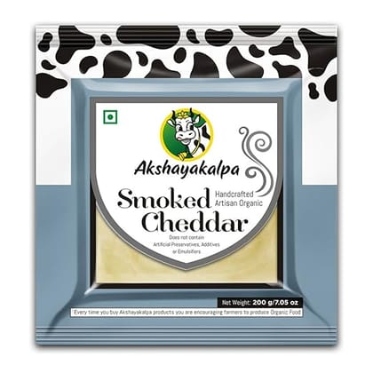 Akshayakalpa Organic Artisan Smoked Cheddar, 200 G
