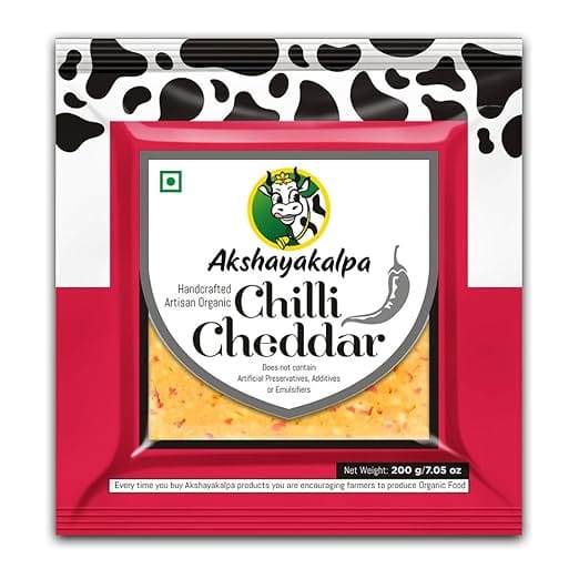 Akshayakalpa - Handcrafted Artisan Organic Chilli Cheddar 200G