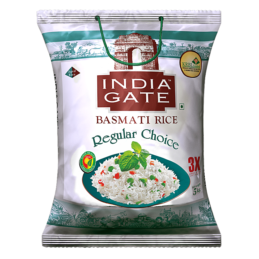 India Gate Basmati Rice/Basmati Akki - Regular Choice, 5 kg