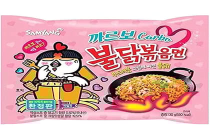 Samyang Hot Chicken Flavor Ramen Buldak Carbonara Noodles, Pack Of 5 Pouch, 650 G