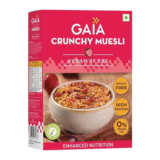 Gaia Crunchy Strawberry Muesli 400 Gm