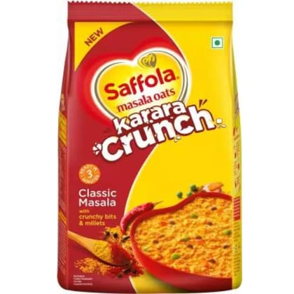 Saffola Masala Oats Karara Crunch, Tasty Evening Snack, Classic Masala Pouch, 500 gm