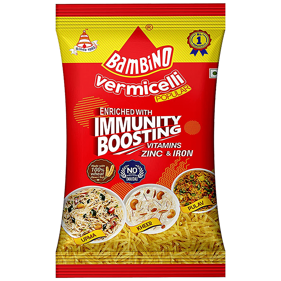 Bambino Vermicelli - Enriched With Immunity Boosting Vitamins, Zinc & Iron, 150 G Pouch