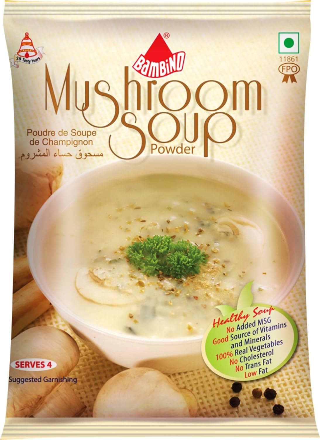 Bambino Mushroom Soup, 45G Pouch