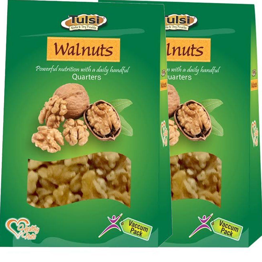 Tulsi California Walnut Kernels Super 400g (200g x 2) | Brain Food | Without Shell | Akhrot Giri | Rich in Omega-3 | Delightful Snack | Crunchy Nuts | Rich in Dietary Fiber | Pack of 2