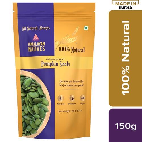 Himalayan Natives Pumpkin Seeds/Kumbalakayi Bija, 150 G