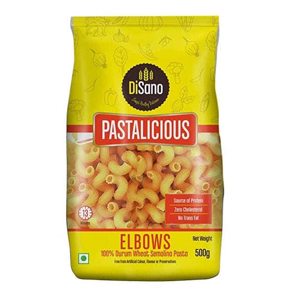 Disano Pastalicious 100% Durum Wheat Macaroni Pasta, Elbow, 500 gm