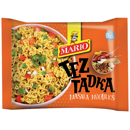 Mario Instant Noodles - Tez Tadka Masala, Non Sticky, Easy To Make Snack, 85 G