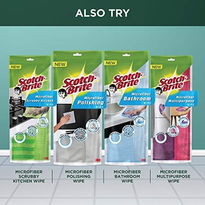 Scotch Brite Microfiber Kitchen Wipe (Set of 1, Orange)