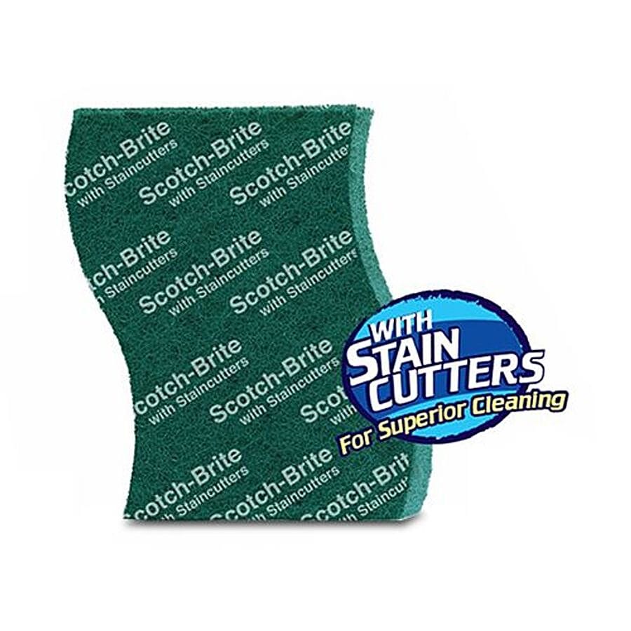 Scotch Brite Scrub Pad Regular S Shape, 7.5 Cm X 10 Cm