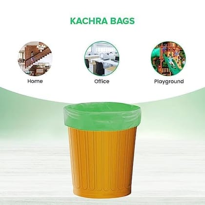 ECOSAC Kachra Sack | Garbage Bags With Ties |Degradable | Trash Bags | Small Size | 17 x 19 Inches | 30 Rolls Each| Leak Proof | Eco-Friendly |Pack of 4