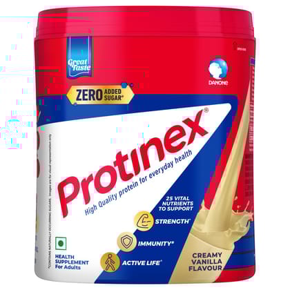 Protinex Health Supplement And Nutritional Protein Mix For Adults-(Creamy Vanilla, 400 Gms, Jar) with 25 Vital Nutrients to Support Strength, Immunity & Active Life