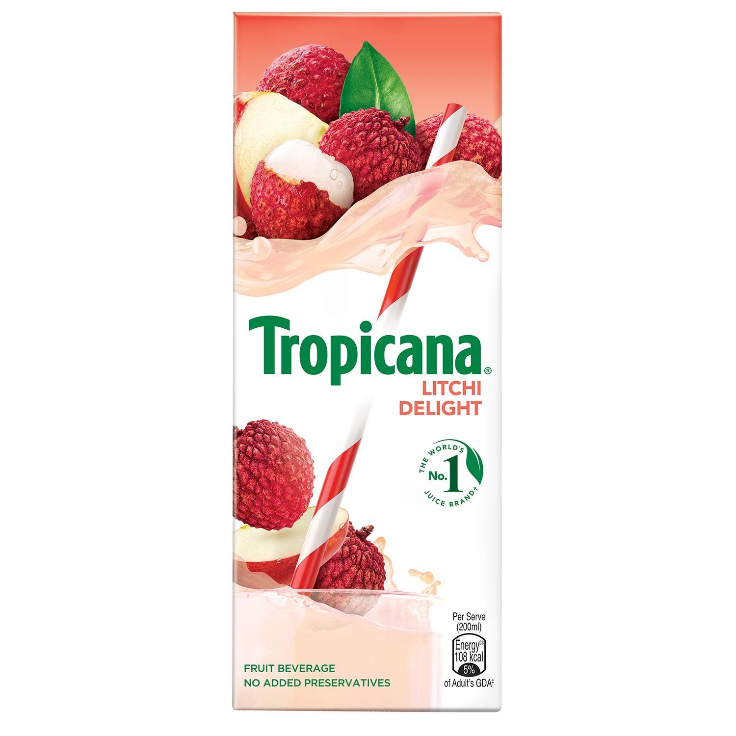 Tropicana Litchi Delight Tetra Fruit Juice, 200 ml