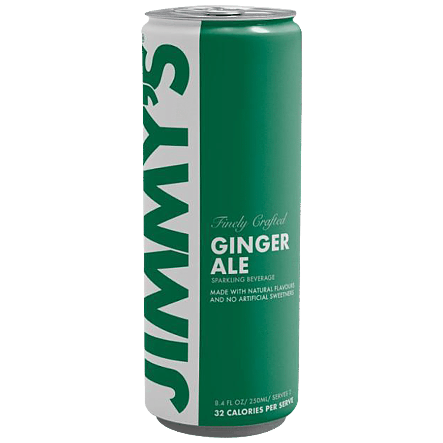Jimmy'S Cocktails Sparkling Beverage - Ginger Ale, Finely Crafted, Natural Flavour, 250 Ml
