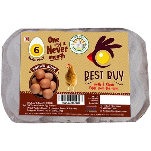 Best Buy Brown Eggs Wholesome, Rich In Protein, Vitamins & Amino Acids, 6 Pcs