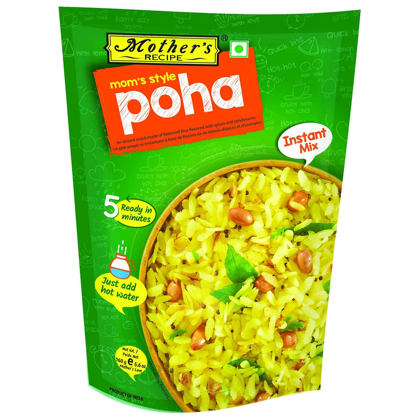 Mothers Recipe Poha Instant Mix Pouch, 160 G