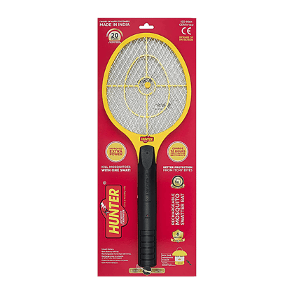 Hunter Rechargeable Mosquito Swatter Bat - Plastic, 2.4 V, 1 Pc Blister Pack