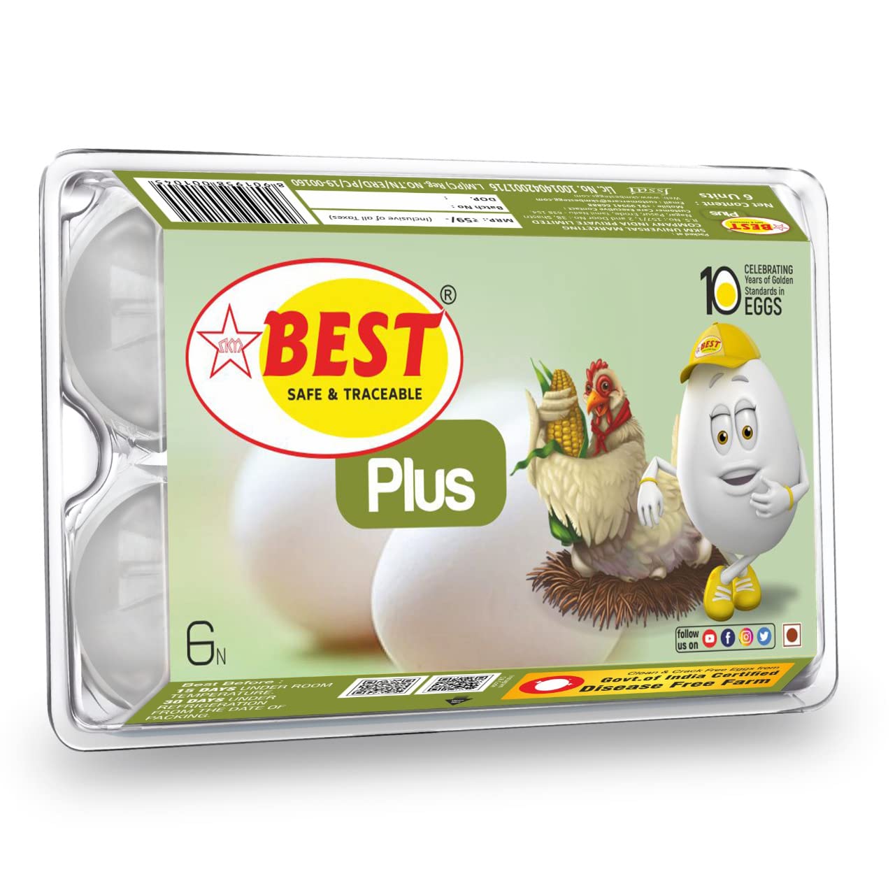 Best Plus Eggs, 6 Pieces