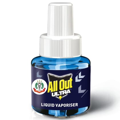 All Out Ultra Liquid Vaporizer Refill (45Ml) | Kills Dengue, Malaria & Chikungunya Spreading Mosquitoes| India'S Only Mosquito Killer Brand Recommended By Indian Medical Association