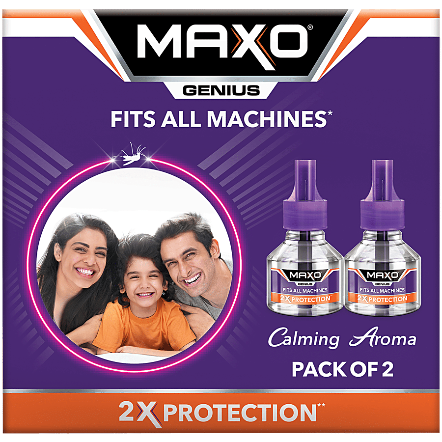 Maxo Genius Mosquito Repellent - 80% Stronger With Calming Aroma, 90 Ml (2 X 45 Ml)