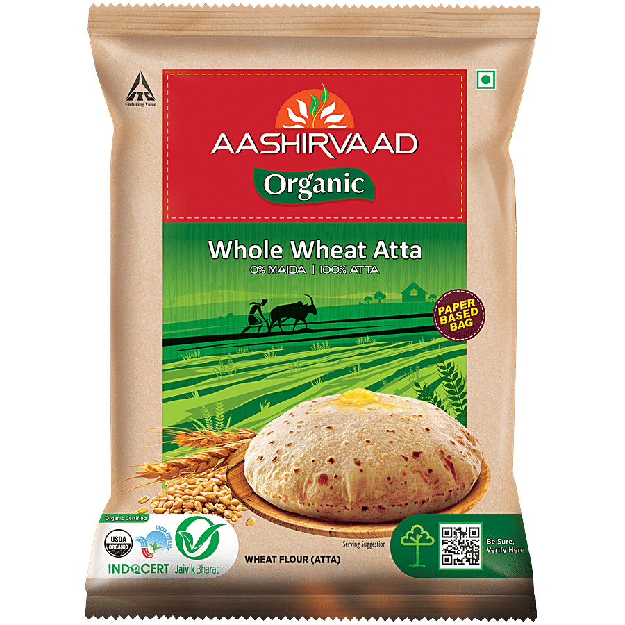 Aashirvaad Organic Whole Wheat Atta, 1 kg